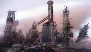 Destroyed Refinery